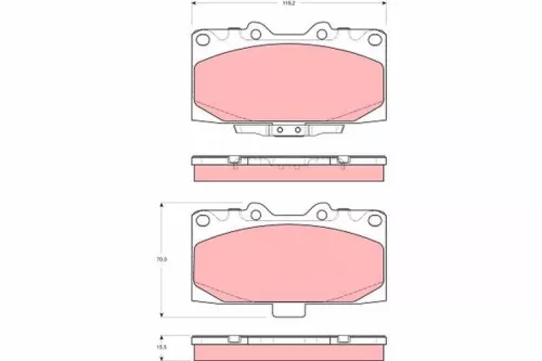 Brake Pad Set, disc brake TRW GDB3307)