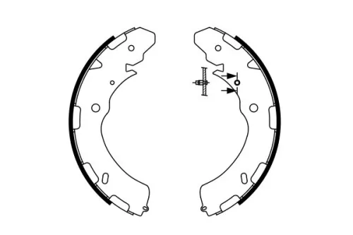 Brake Shoe Set BOSCH 0 986 487 758)