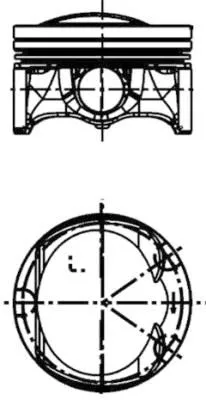 Piston KOLBENSCHMIDT 41509600)