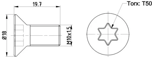 Bolt, brake disc TEXTAR TPM0016)