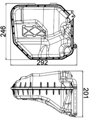 Expansion Tank, coolant MAHLE CRT 9 000S)