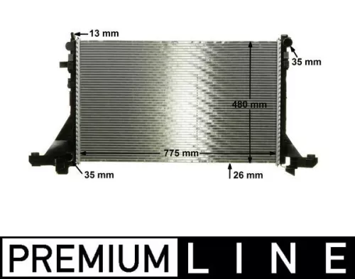 Radiator, engine cooling MAHLE CR 1770 000P)