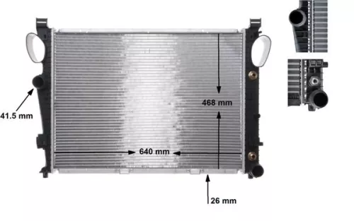 Radiator, engine cooling MAHLE CR 304 000S)