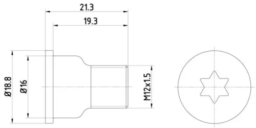 Bolt, brake disc TEXTAR TPM0005)