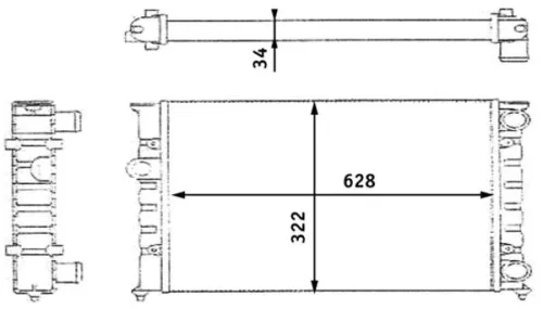 Radiator, engine cooling MAHLE CR 348 000S)
