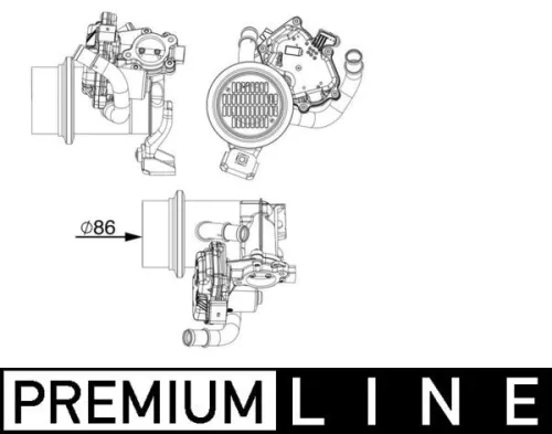 Cooler, exhaust gas recirculation MAHLE CE 18 000P)