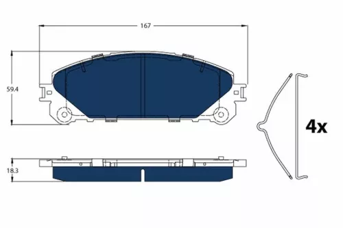 Brake Pad Set, disc brake TRW GDB3484BTE)