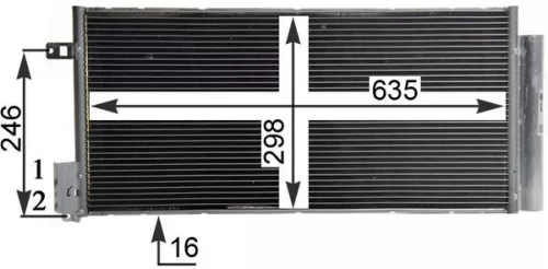 Condenser, air conditioning MAHLE AC 505 001S)