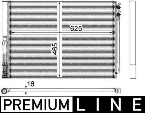 Condenser, air conditioning MAHLE AC 567 000P)