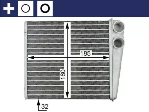 Heat Exchanger, interior heating MAHLE AH 208 000S)