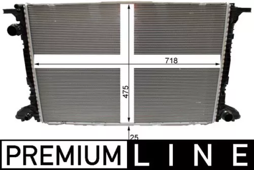 Radiator, engine cooling MAHLE CR 2180 000P)