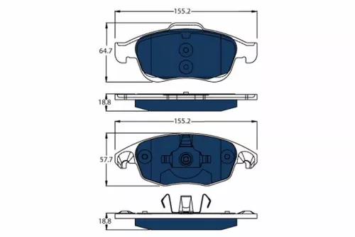 Brake Pad Set, disc brake TRW GDB1690BTE)