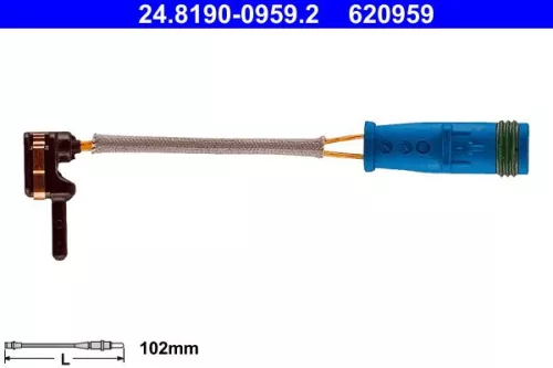 Warning Contact, brake pad wear ATE 24.8190-0959.2)