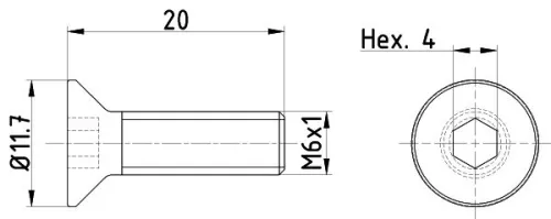Bolt, brake disc TEXTAR TPM0015)