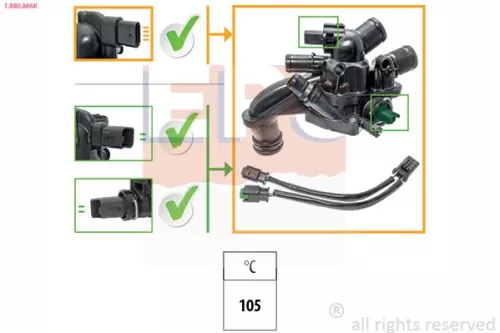 Thermostat, coolant EPS 1.880.866K)