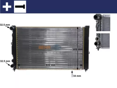 Radiator, engine cooling MAHLE CR 647 000S)