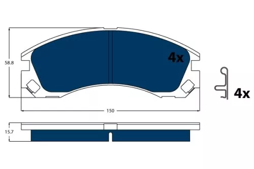 Brake Pad Set, disc brake TRW GDB3200BTE)