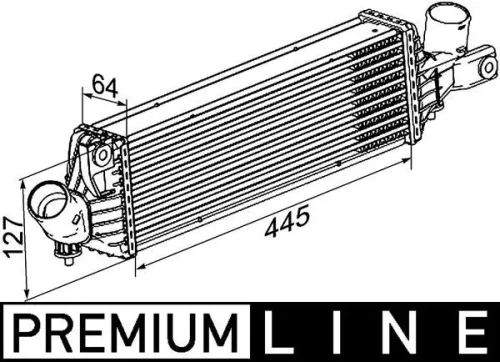 Charge Air Cooler MAHLE CI 355 000P)