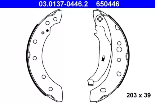 Brake Shoe Set ATE 03.0137-0446.2)