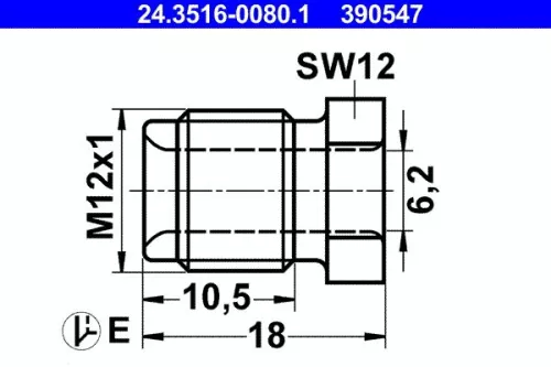 Union Bolt ATE 24.3516-0080.1)
