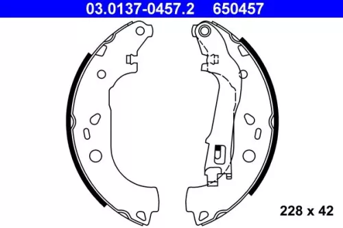 Brake Shoe Set ATE 03.0137-0457.2)