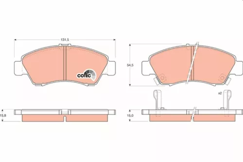 Brake Pad Set, disc brake TRW GDB1164)