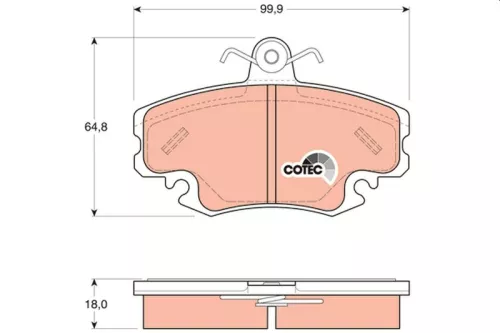 Brake Pad Set, disc brake TRW GDB1332)