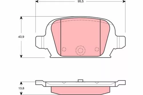 Brake Pad Set, disc brake TRW GDB1412)