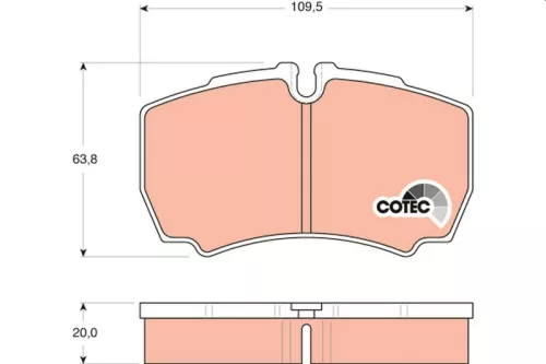 Brake Pad Set, disc brake TRW GDB1535)