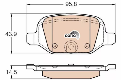 Brake Pad Set, disc brake TRW GDB1981)