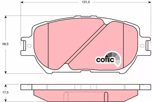 Brake Pad Set, disc brake TRW GDB3314)