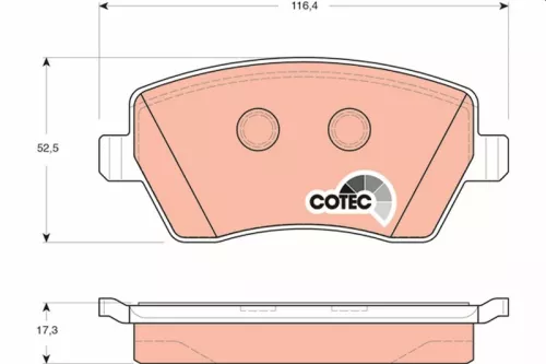 Brake Pad Set, disc brake TRW GDB3332)