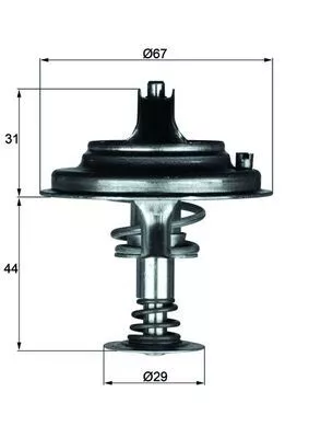 Thermostat, coolant MAHLE TX 26 80D)