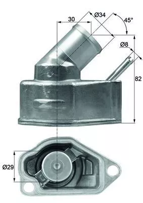Thermostat, coolant MAHLE TI 10 92)