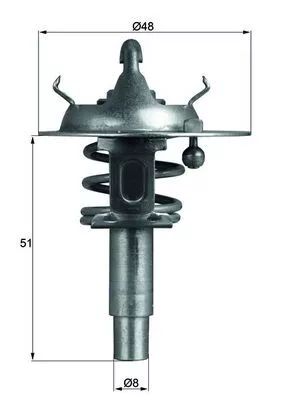 Thermostat, coolant MAHLE TX 106 90D)
