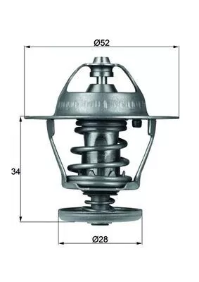 Thermostat, coolant MAHLE TX 68 88D)