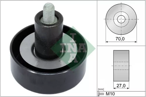 Deflection/Guide Pulley, V-ribbed belt Schaeffler INA 532 0657 10)