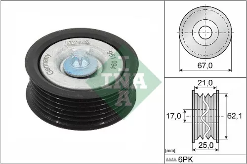 Deflection/Guide Pulley, V-ribbed belt Schaeffler INA 532 0629 10)