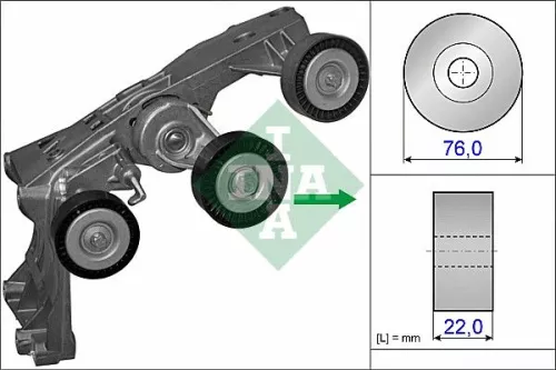 Belt Tensioner, V-ribbed belt Schaeffler INA 534 0431 10)