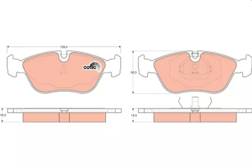 Brake Pad Set, disc brake TRW GDB1159)