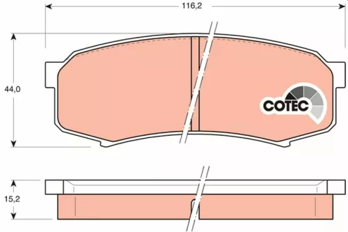 Brake Pad Set, disc brake TRW GDB1182)