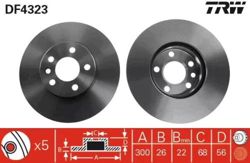 Brake Disc TRW DF4323)