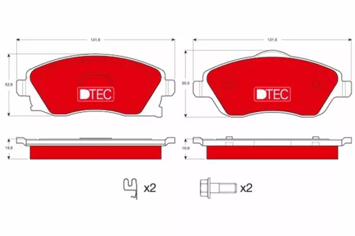 Brake Pad Set, disc brake TRW GDB1570DTE)