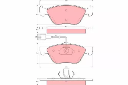 Brake Pad Set, disc brake TRW GDB1602)