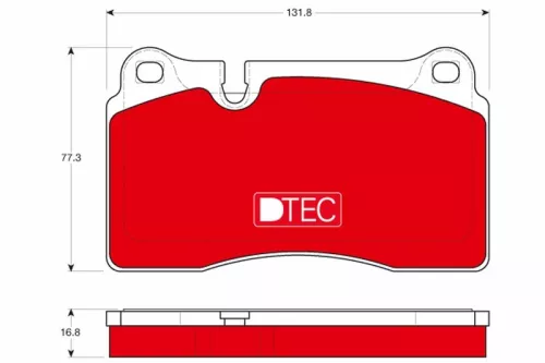 Brake Pad Set, disc brake TRW GDB1670DTE)