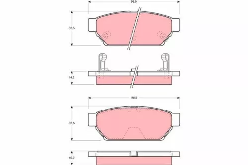 Brake Pad Set, disc brake TRW GDB3045)