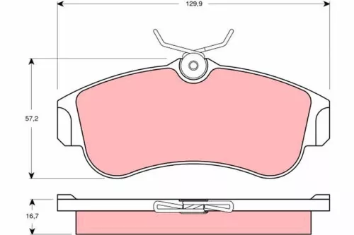 Brake Pad Set, disc brake TRW GDB3271)