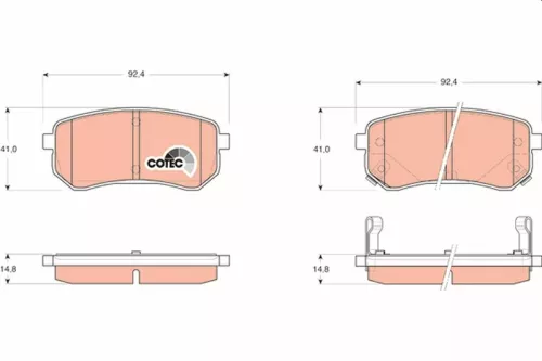Brake Pad Set, disc brake TRW GDB3370)