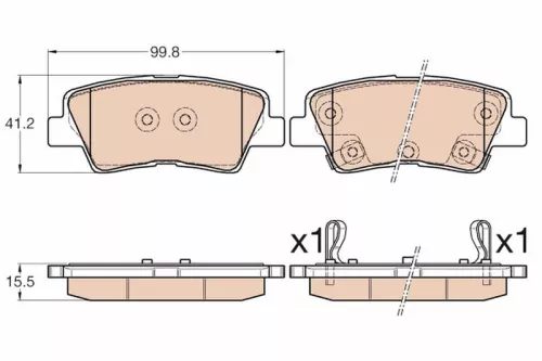 Brake Pad Set, disc brake TRW GDB3569)