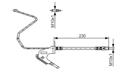 Brake Hose BOSCH 1 987 481 161)